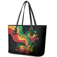 Reggae Day Leather Tote Bag One Love One Heart - Wonder Print Shop