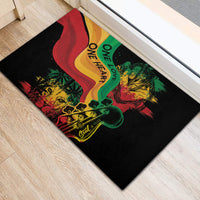 Reggae Day Rubber Doormat One Love One Heart - Wonder Print Shop