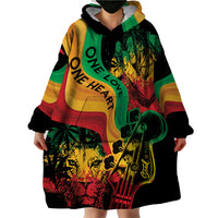 Reggae Day Wearable Blanket Hoodie One Love One Heart - Wonder Print Shop