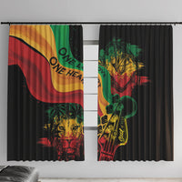 Reggae Day Window Curtain One Love One Heart - Wonder Print Shop