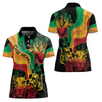 Reggae Day Women Polo Shirt One Love One Heart - Wonder Print Shop