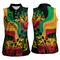 Reggae Day Women Sleeveless Polo Shirt One Love One Heart - Wonder Print Shop