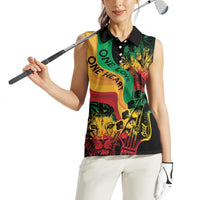 Reggae Day Women Sleeveless Polo Shirt One Love One Heart - Wonder Print Shop