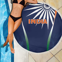 India Cricket World Cup 2024 Beach Blanket Men In Blue Dynamic LT7 - Wonder Print Shop
