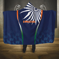 India Cricket World Cup 2024 Hooded Blanket Men In Blue Dynamic