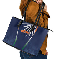 India Cricket World Cup 2024 Leather Tote Bag Men In Blue Dynamic - Wonder Print Shop