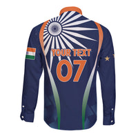 India Cricket World Cup 2024 Long Sleeve Button Shirt Men In Blue Dynamic - Wonder Print Shop