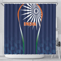 India Cricket World Cup 2024 Shower Curtain Men In Blue Dynamic