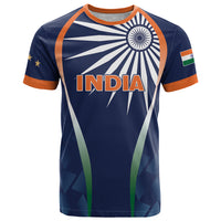 India Cricket World Cup 2024 T Shirt Men In Blue Dynamic - Wonder Print Shop