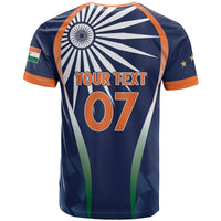 India Cricket World Cup 2024 T Shirt Men In Blue Dynamic - Wonder Print Shop