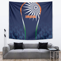 India Cricket World Cup 2024 Tapestry Men In Blue Dynamic - Wonder Print Shop