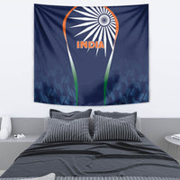 India Cricket World Cup 2024 Tapestry Men In Blue Dynamic - Wonder Print Shop