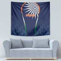 India Cricket World Cup 2024 Tapestry Men In Blue Dynamic - Wonder Print Shop