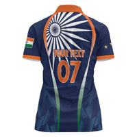India Cricket World Cup 2024 Women Polo Shirt Men In Blue Dynamic - Wonder Print Shop