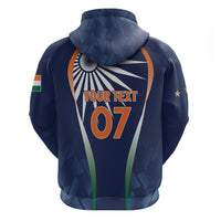 India Cricket World Cup 2024 Zip Hoodie Men In Blue Dynamic - Wonder Print Shop