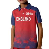 England Cricket World Cup 2024 Kid Polo Shirt Seamless Inspiration - Wonder Print Shop