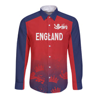 England Cricket World Cup 2024 Long Sleeve Button Shirt Seamless Inspiration - Wonder Print Shop