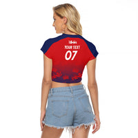 England Cricket World Cup 2024 Raglan Cropped T Shirt Seamless Inspiration - Wonder Print Shop