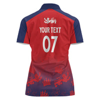 England Cricket World Cup 2024 Women Polo Shirt Seamless Inspiration - Wonder Print Shop