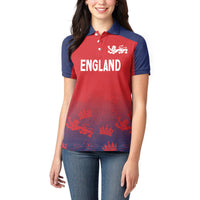 England Cricket World Cup 2024 Women Polo Shirt Seamless Inspiration - Wonder Print Shop