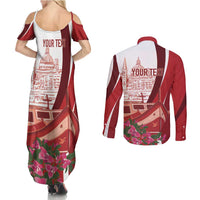 Inhobbok Malta Personalized Couples Matching Summer Maxi Dress and Long Sleeve Button Shirt Valetta Scenery