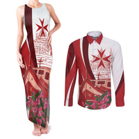 Inhobbok Malta Personalized Couples Matching Tank Maxi Dress and Long Sleeve Button Shirt Valetta Scenery