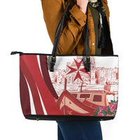Inhobbok Malta Leather Tote Bag Valetta Scenery