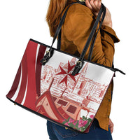 Inhobbok Malta Leather Tote Bag Valetta Scenery