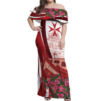 Inhobbok Malta Personalized Off Shoulder Maxi Dress Valetta Scenery