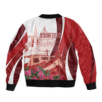 Inhobbok Malta Personalized Sleeve Zip Bomber Jacket Valetta Scenery