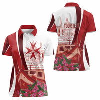 Inhobbok Malta Personalized Women Polo Shirt Valetta Scenery
