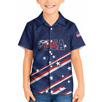 USA Custom Rugby Stars Motif Kid Hawaiian Shirt GO Eagles
