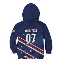 USA Custom Rugby Stars Motif Kid Hoodie GO Eagles