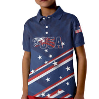 USA Custom Rugby Stars Motif Kid Polo Shirt GO Eagles