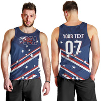 USA Custom Rugby Stars Motif Men Tank Top GO Eagles