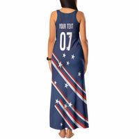 USA Custom Rugby Stars Motif Tank Maxi Dress GO Eagles
