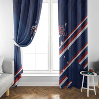 USA Rugby Stars Motif Window Curtain GO Eagles