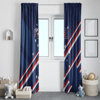 USA Rugby Stars Motif Window Curtain GO Eagles