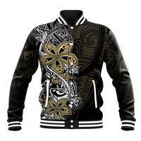 Polynesian Pride Baseball Jacket Tiare With Plumeria Mix Style LT7 - Wonder Print Shop