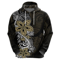 Polynesian Pride Hoodie Tiare With Plumeria Mix Style - Wonder Print Shop