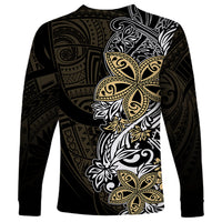 Polynesian Pride Long Sleeve Shirt Tiare With Plumeria Mix Style - Wonder Print Shop