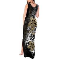 Polynesian Pride Tank Maxi Dress Tiare With Plumeria Mix Style - Wonder Print Shop