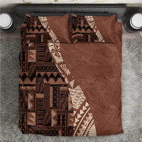 Bula Fiji Bedding Set Tribal Masi Tapa - Brown LT7 - Wonder Print Shop