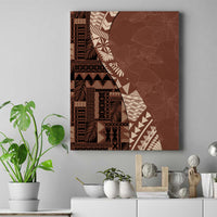 Bula Fiji Canvas Wall Art Tribal Masi Tapa - Brown LT7 - Wonder Print Shop
