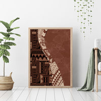 Bula Fiji Canvas Wall Art Tribal Masi Tapa - Brown LT7 - Wonder Print Shop