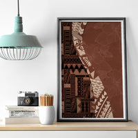 Bula Fiji Canvas Wall Art Tribal Masi Tapa - Brown LT7 - Wonder Print Shop