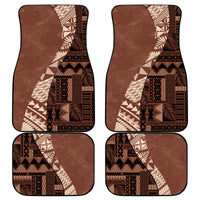 Bula Fiji Car Mats Tribal Masi Tapa - Brown LT7 - Wonder Print Shop