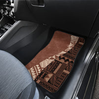 Bula Fiji Car Mats Tribal Masi Tapa - Brown LT7 - Wonder Print Shop