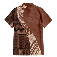 Bula Fiji Family Matching Mermaid Dress and Hawaiian Shirt Tribal Masi Tapa - Brown LT7 - Wonder Print Shop