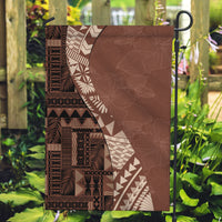 Bula Fiji Garden Flag Tribal Masi Tapa - Brown - Wonder Print Shop